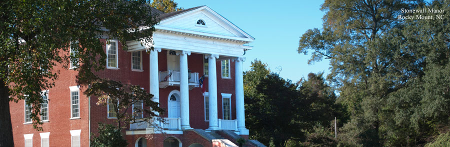 Stonewall Manor in Rocky Mount, North Carolina, was built circa 1830.